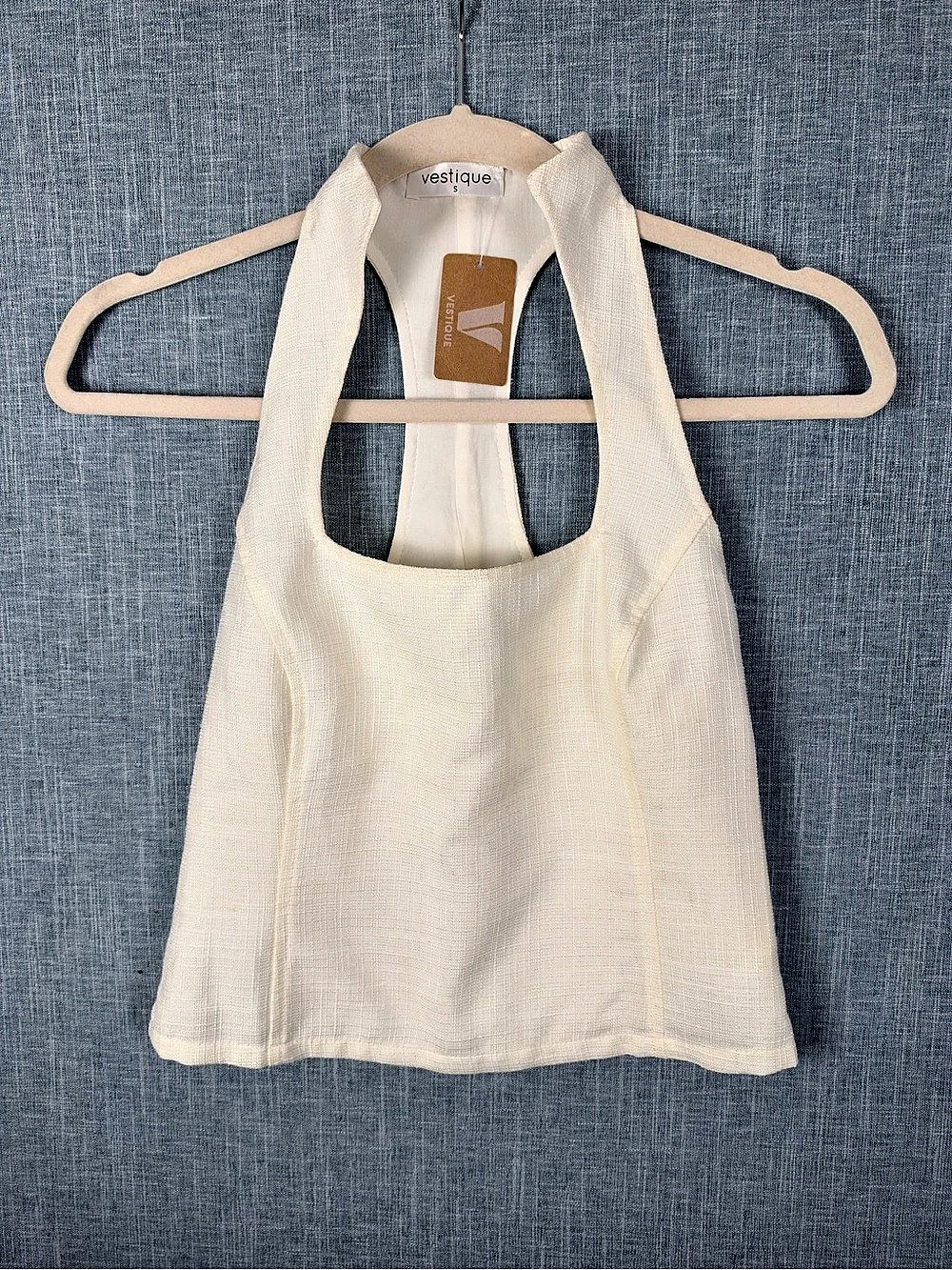 Vestique Racerback Tank Top in White Size Small NWT - Picture 1 of 5
